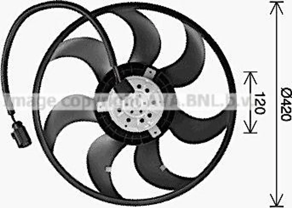 Ventilateur radiateur haute fiabilité 7H0959455A pour Multivan V AVA
