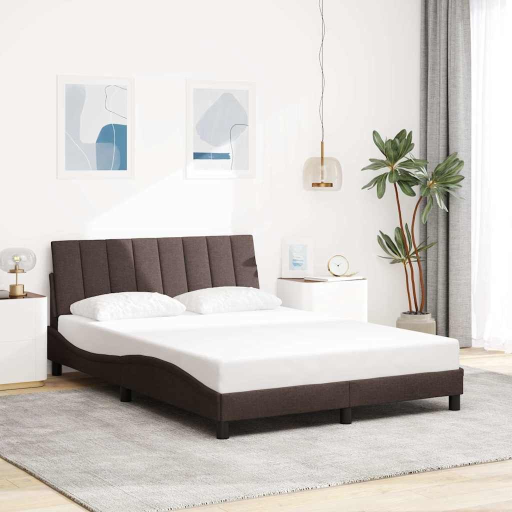 Maison Exclusive - Bettgestell ohne Matratze "Hanko" Dunkelbraun 120x200 cm Stoff
