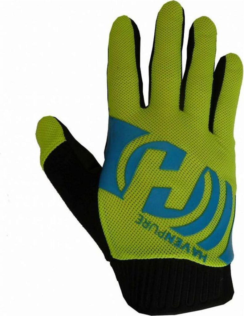HAVEN Langfinger-Fahrradhandschuhe - HAVEN PURE - Blau/Grün XS