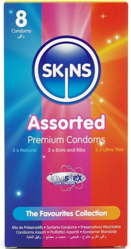 Skins - Sortierte Premium-Kondome Packung 8