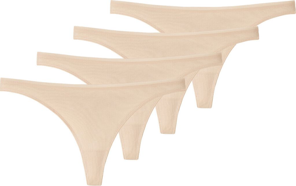 Schiesser 4er Pack 95/5 Organic String Besonders flache Nähte und supersofter Bund , Optimaler Tragekomfort, Seidigweiche, elastische Single-Jerse...