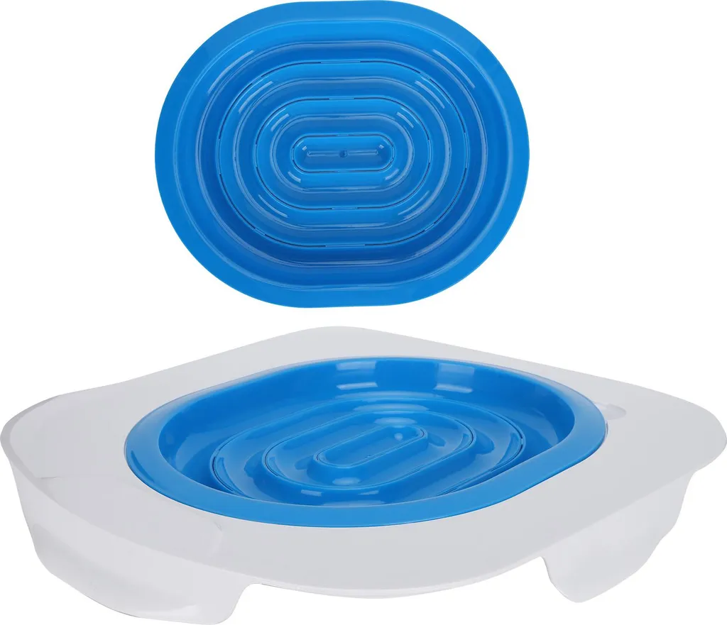 Cryfokt Kit d'apprentissage de la propreté pour chats en plastique bleu
