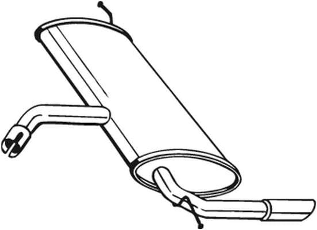 BOSAL 227-043 Endschalldämpfer für SEAT Leon Schrägheck (1P1) Auspuff