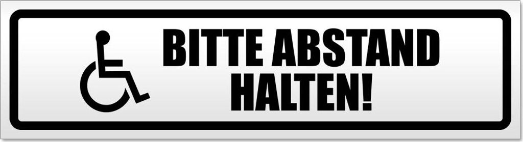 Bitte Abstand halten! Motiv 1 Magnetschild Schild magnetisch