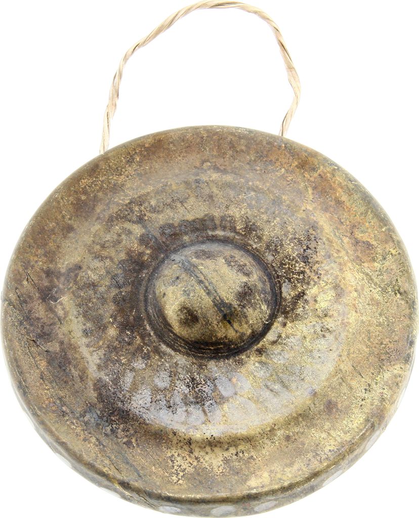 Buckelgong aus Messing, inkl. Schlägel, 15 cm