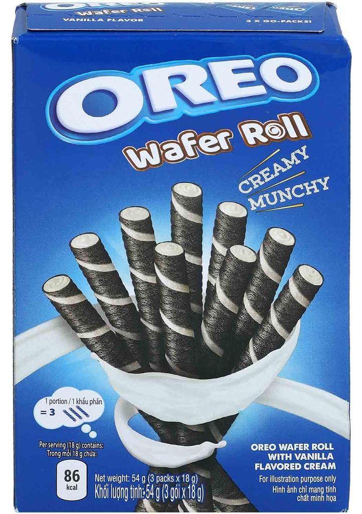Oreo Wafer Roll Vanilla China 54g Produktbild 