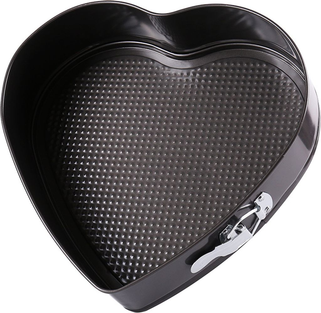 Springform in Herzform, lebensmittelecht, BPA-frei, hitzebeständig, wiederverwendbar, mikrowellengeeignet, antihaftbeschichtete Käsekuchenform