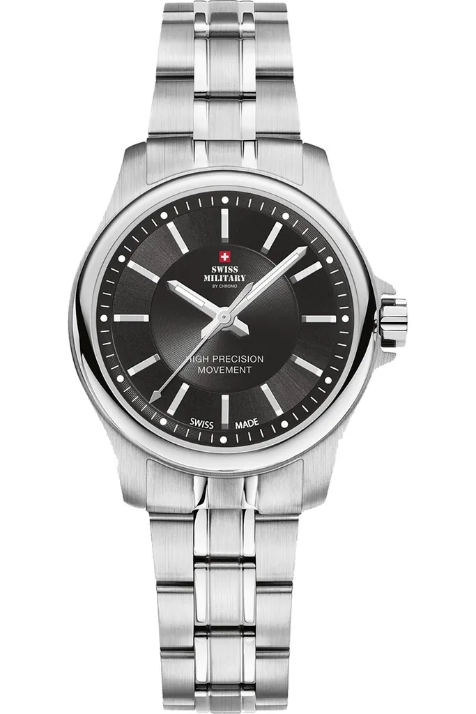 Montre étanche Swiss Military pour dame SM30201.01 avec bracelet en cuir