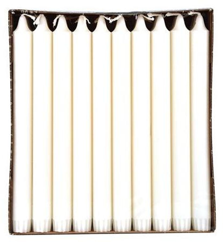 Kronkerzen Ø 2,2 cm · 24 cm weiss aus 100 % Stearin Produktbild 
