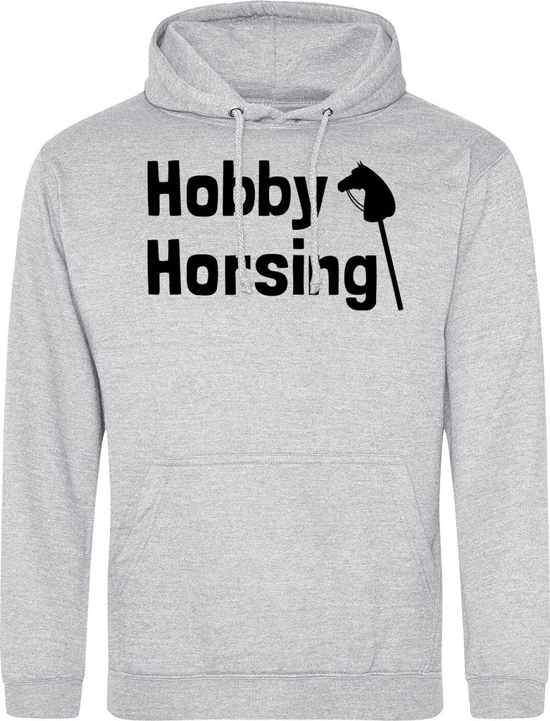Huuraa Unisex Hoodie Hobby Horsing Steckenpferd M Heather Grey Vegan Sweatshirt Geschenkidee