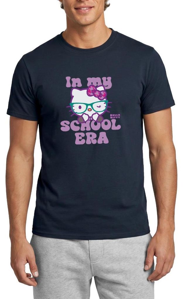 Spreadshirt Hello Kitty Schulkind In My School Era Männer T-Shirt, XXL, Navy