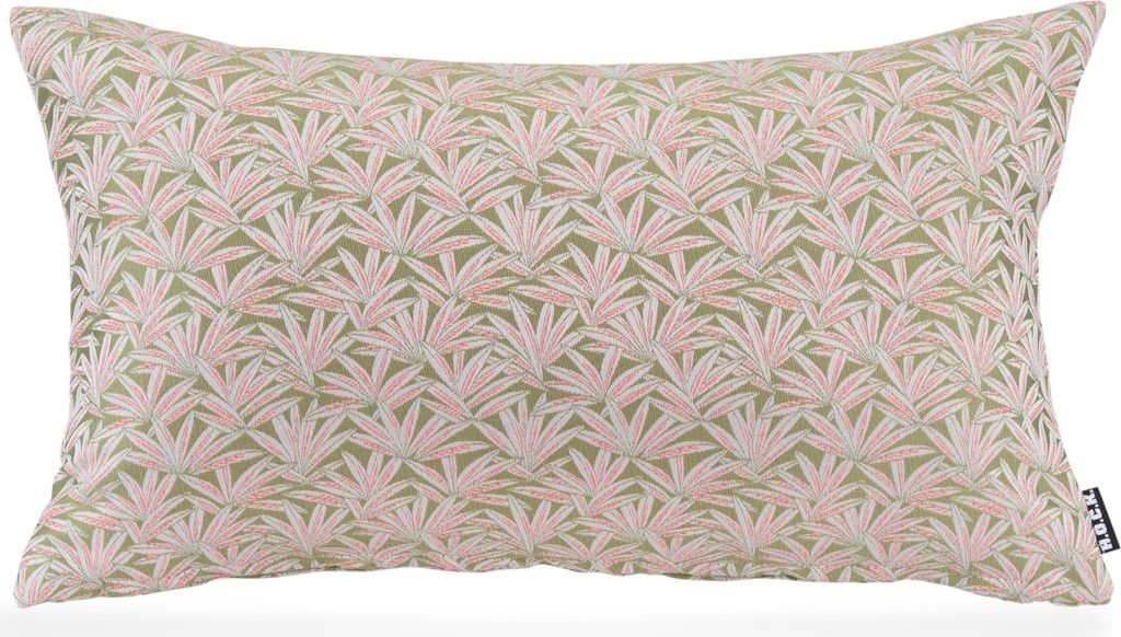 H.O.C.K. Caja Kissen floral 50x30cm grün rosa