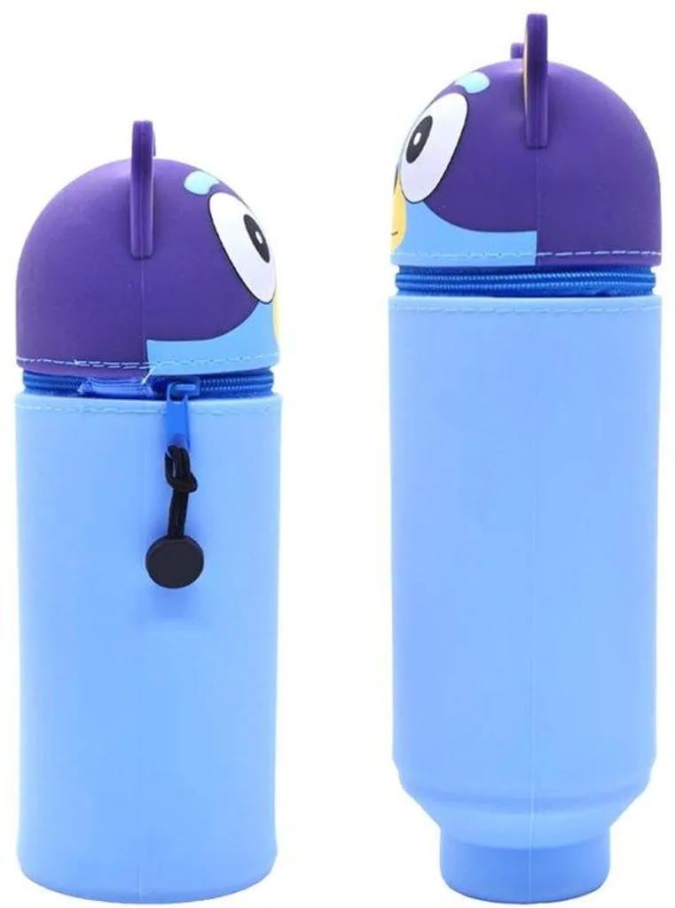 Fini le bureau en désordre avec ce porte-crayons silicone bleu 2 en 1