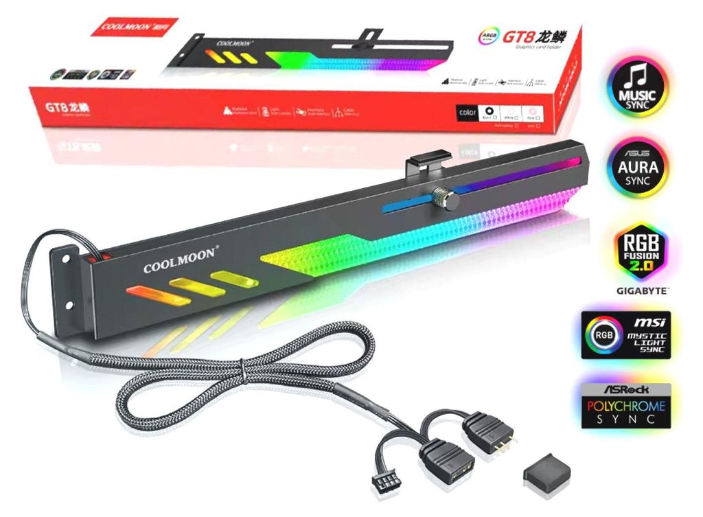 COOLMOON A-RGB GPU Holder Support de carte graphique Image du produit 