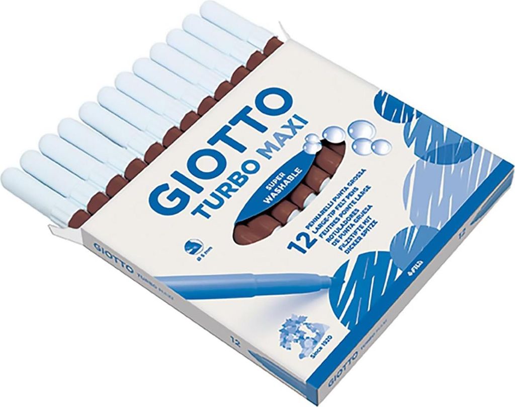 Fila Giotto Turbo Maxi Marker Braun Breite Spitze 4mm Waschbar