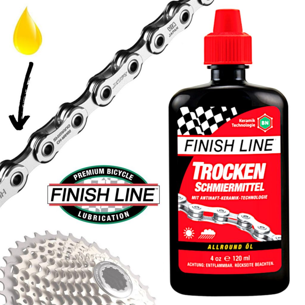 Finish Line Trockenschmiermittel Fahrrad MTB Road Keramik Kettenöl 120ml
