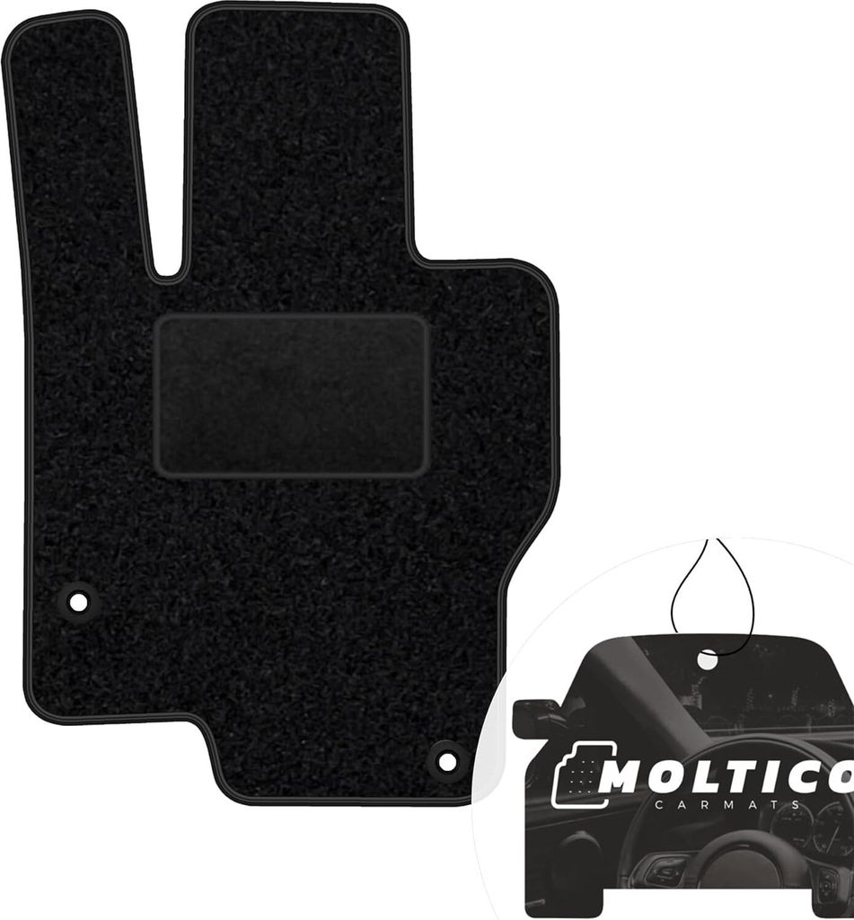 moto-MOLTICO Fahrer Fußmatte Auto Velours Fahrerseite Autoteppiche Schwarz Fahrermatte 1-teilig passend für Mercedes-Benz EQA H243 ab 2021
