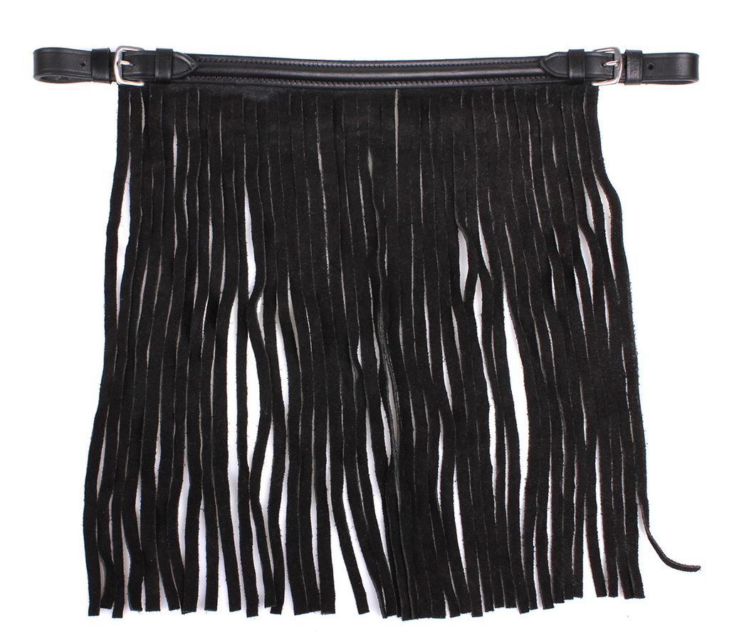 Fliegenfransen Leder Schwarz Cob Produktbild 