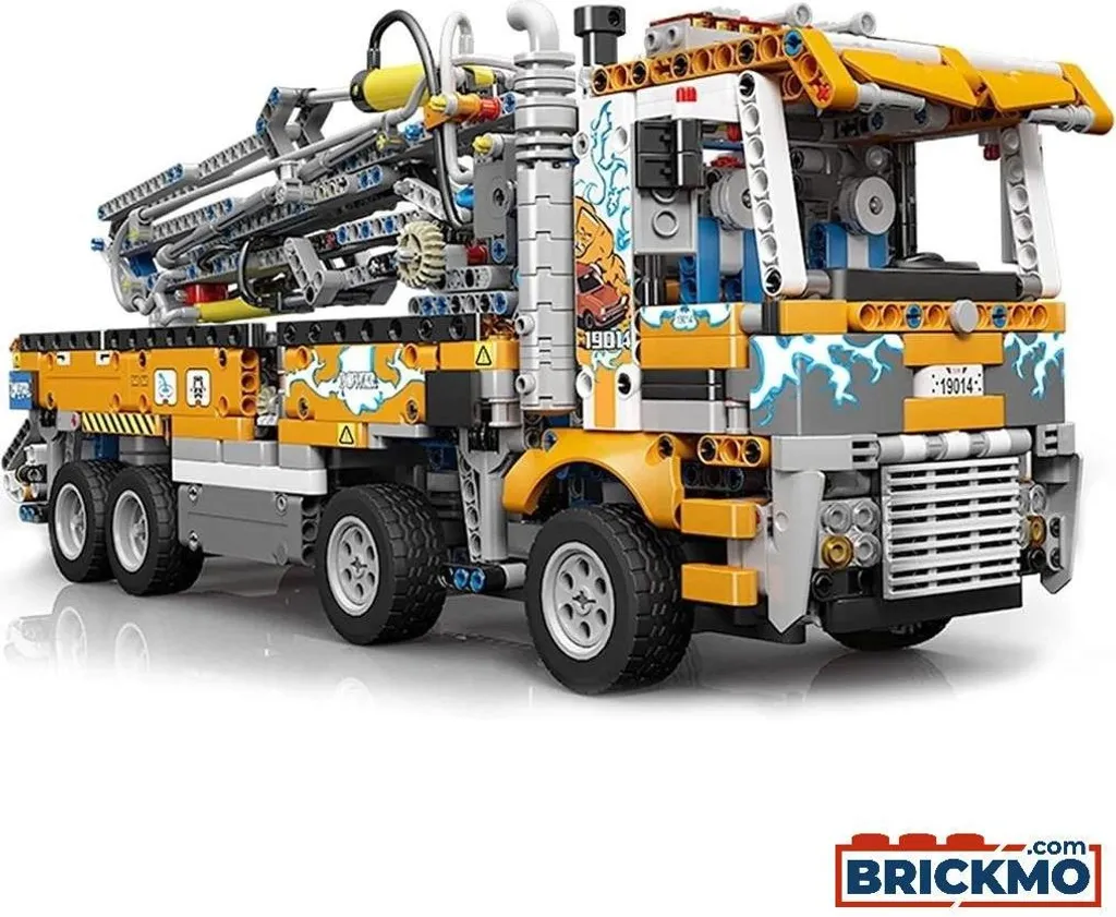 Mould King 19014S Camion Pompe à Béton Pneumatique avec 2098 Pièces