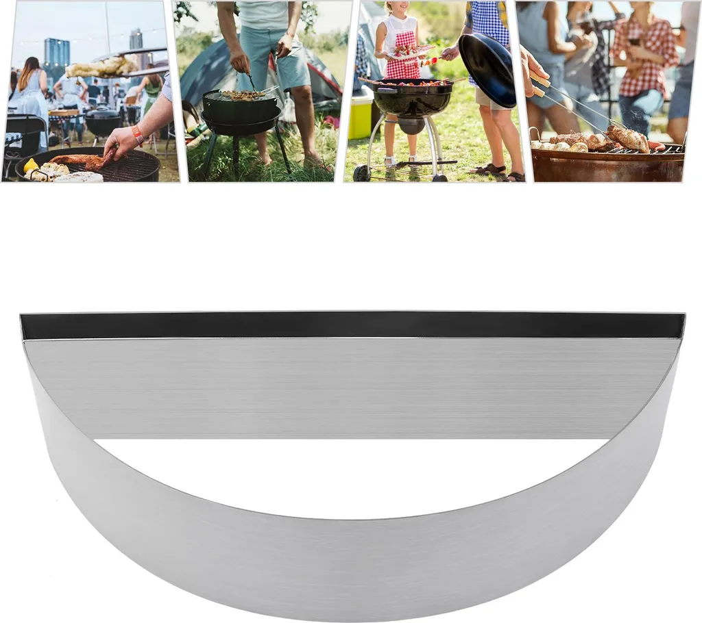 Accessoire de barbecue : support de panier à charbon inox de 53 cm