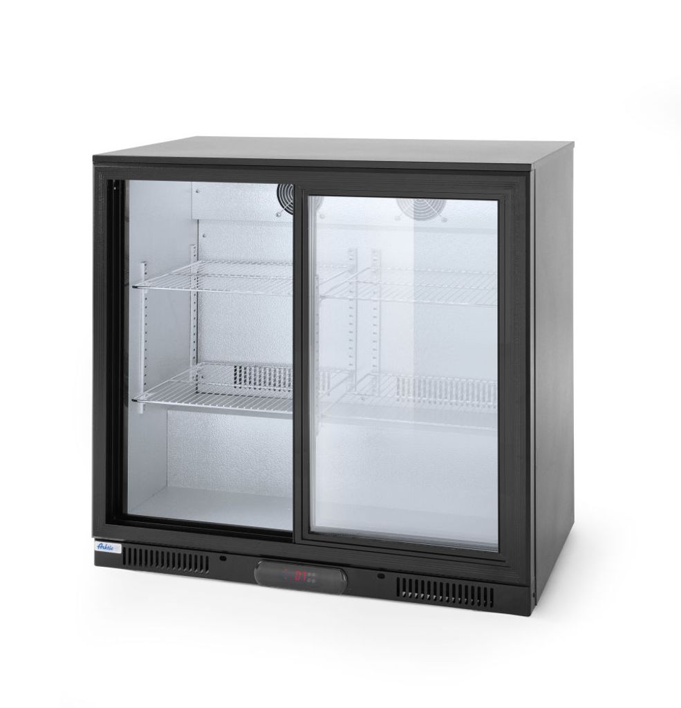 HENDI Bar Kühlschrank mit Schiebetüren - 228 L