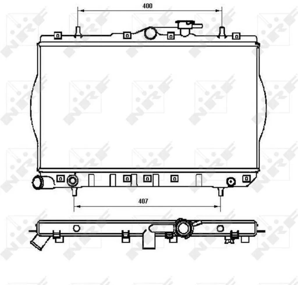 Radiateur refroidissement pour réparation moteur Hyundai Accent X3