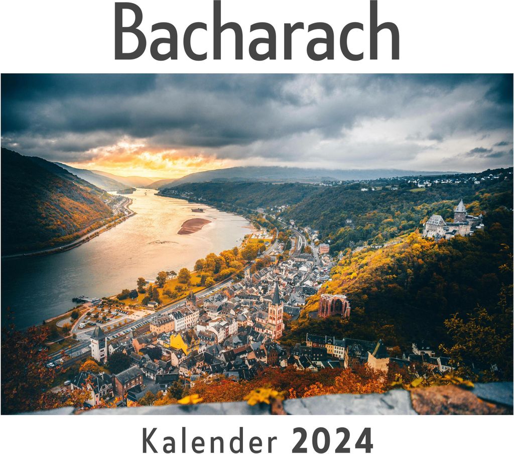 Bacharach (Wandkalender 2024, Kalender DIN A4 quer, Monatskalender im Querformat mit Kalendarium, Das perfekte Geschenk)