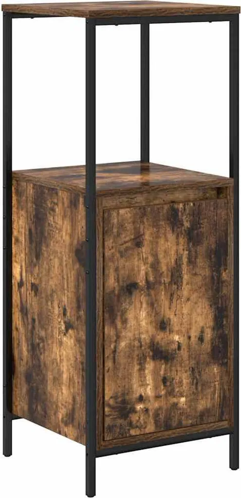 Mobile Bagno Salvaspazio vidaXL Rovere Fumé | Ordine e Stile