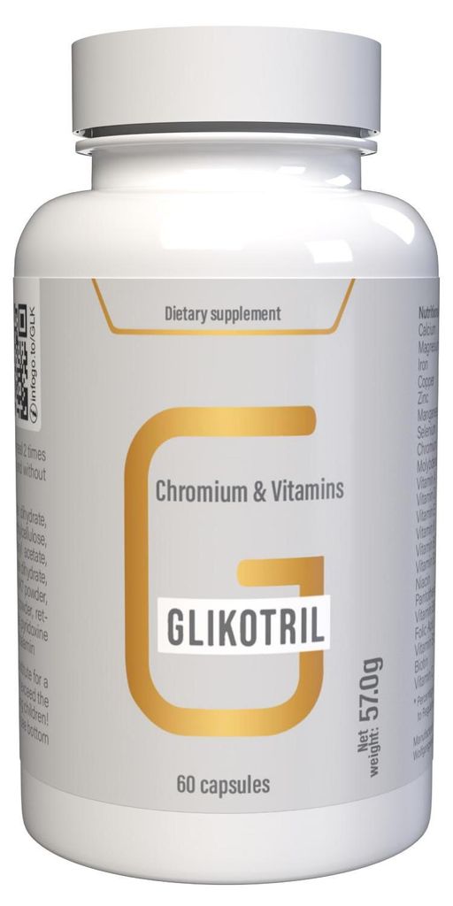 Glikotril - 60 Kapseln hochdosiert - Original Rezept aus der Schweiz - Vegan & Pflanzlich mit 22 Vitaminen & Mineralien - 1er Pack