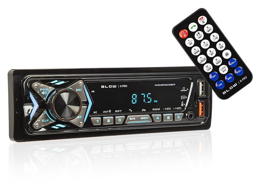 BLOW X-PRO MP3/USB/Micro-USB/Bluetooth-Autoradio, Schwarz Produktbild 