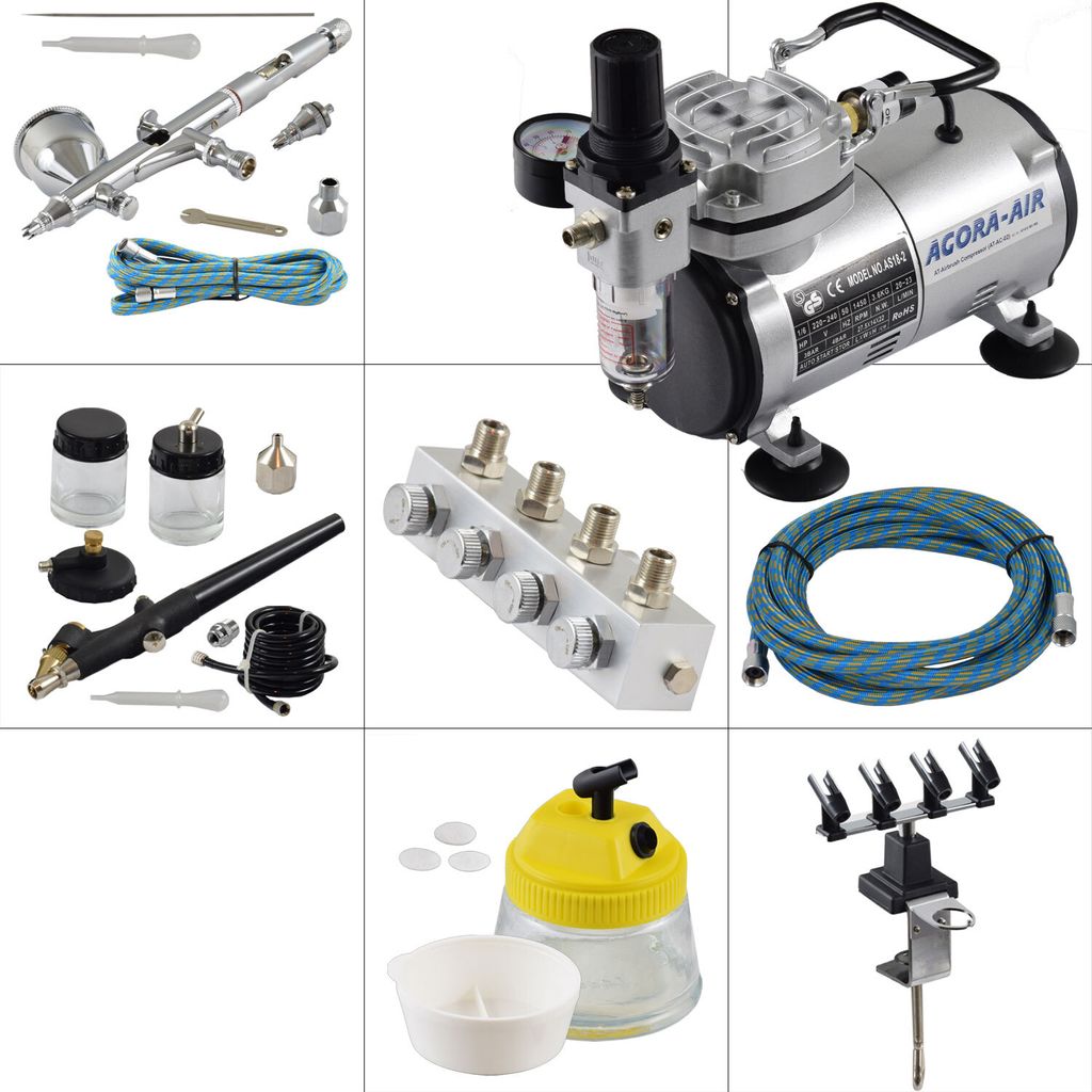 Agora-Tec® Airbrush Komplett-Set EXPERT XVII.3 Produktbild 