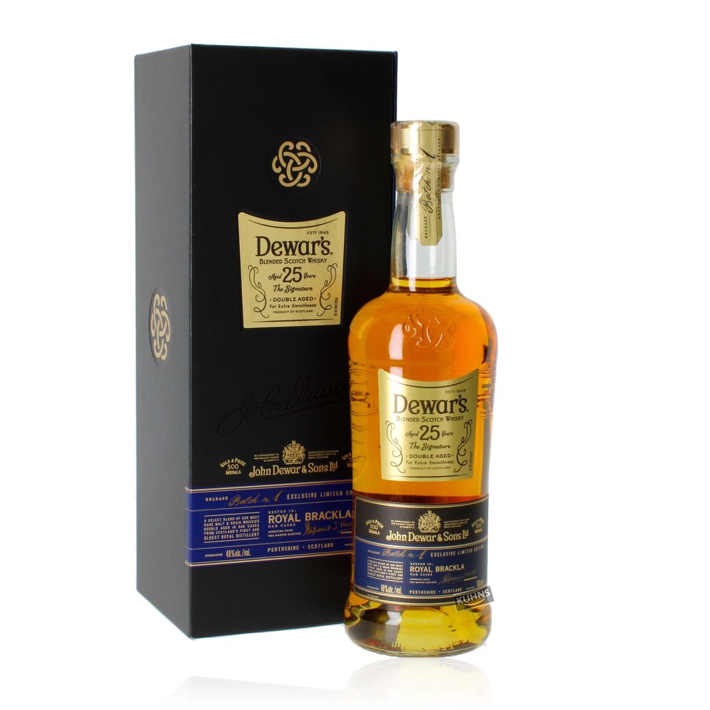 Dewar's 25 Years Old Double Aged Blended Scotch Whisky 40% Vol. 0,7l in Geschenkbox
