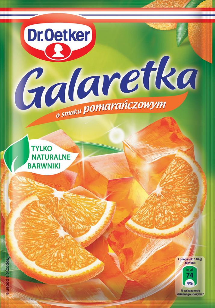 Dr. Oetker Galaretka o smaku pomarańczowym 72 g Zdjęcie produktu 