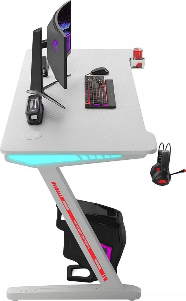 Bureau gamer LED RGB 120cm Ekspand avec support casque ergonomique - 5