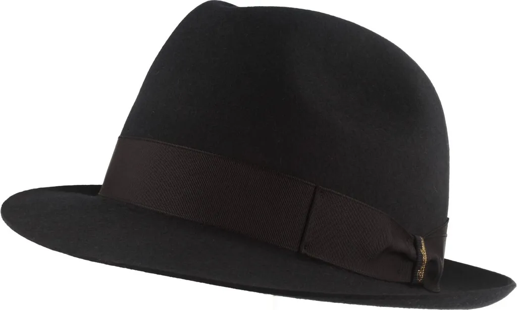 Chapeau Trilby Borsalino bleu taille XL : élégance pour grands tours de tête