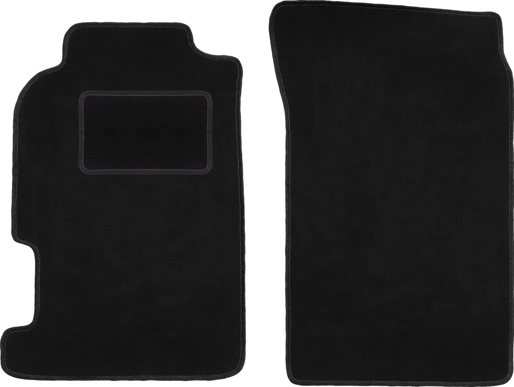 Wielganizator tappetini auto velours anteriori adatto per Honda CRX DelSol (1992-1997, coupé, cabriolet) neri, set 2 pz, con fissaggi