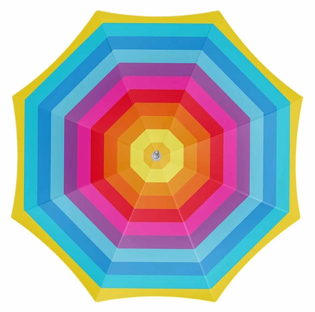 Sonnenschirm - Regenbogen-Druck - 180 cm - UV-Schutz Produktbild 