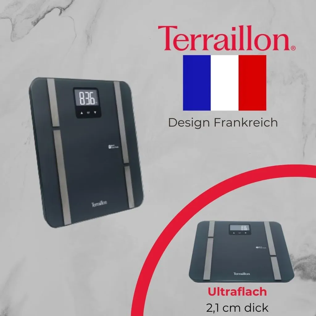 Pèse-personne Impédancemètre Terraillon 180kg Connecté Bluetooth - 18