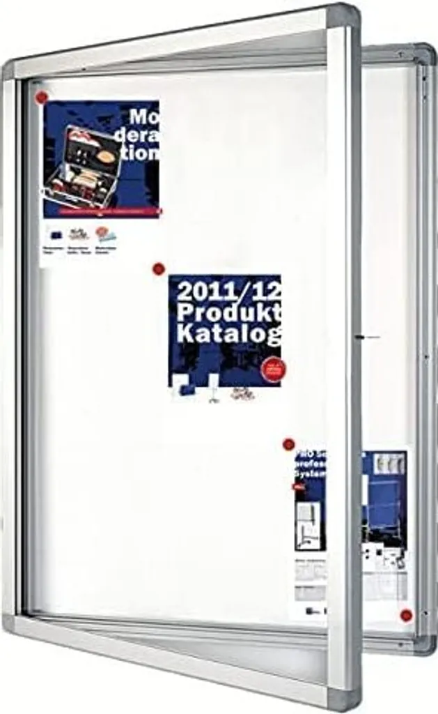 Vetrina Esclusivamente con materiale di montaggio 9xA4 Pannello posteriore magnetico e scrivibile Telaio in alluminio