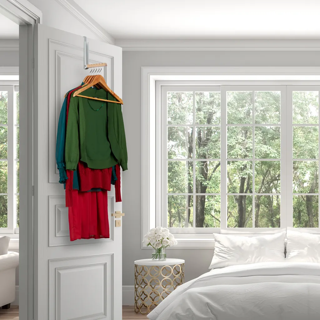 Gancio Parete Grigio Relaxdays - Offerta Gancio Pieghevole Multiuso - 6