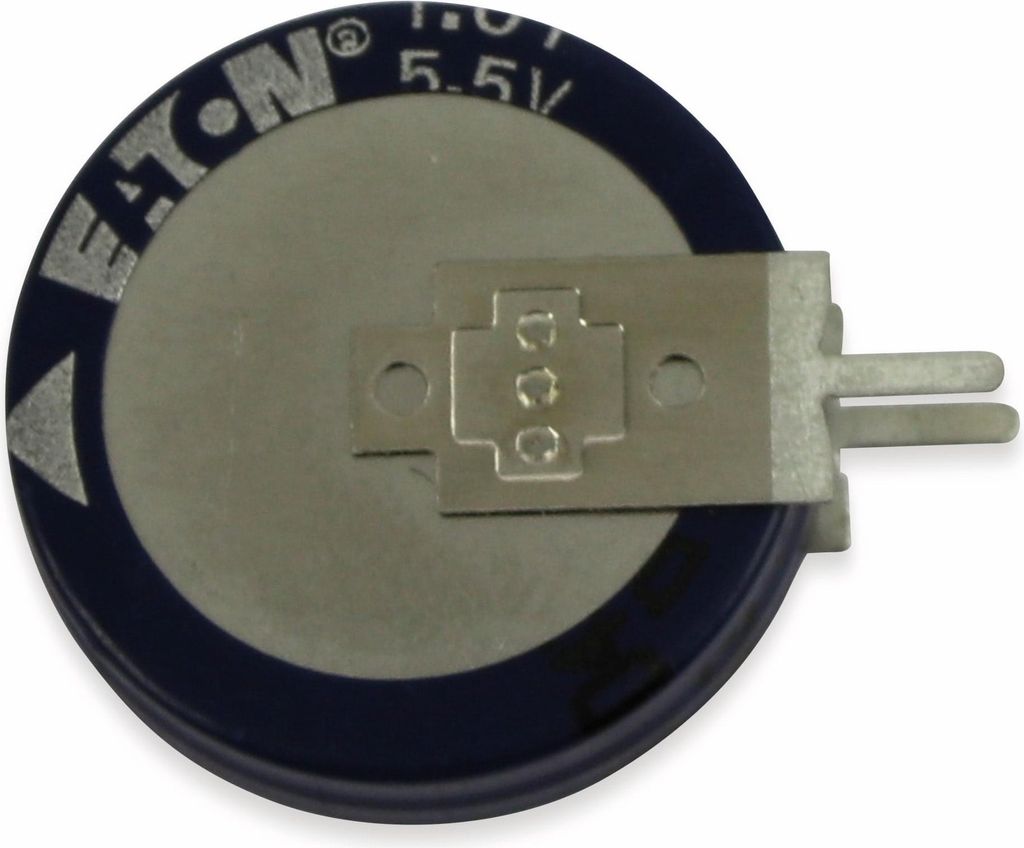 EATON Gold Cap-Elko 1F, 5,5V, radial, RM 5 mm, KR-5R5V105-R Produktbild 