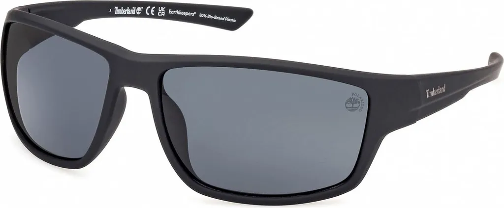 Lunettes Timberland TB00003 Noir Mat avec verres larges 65mm Homme
