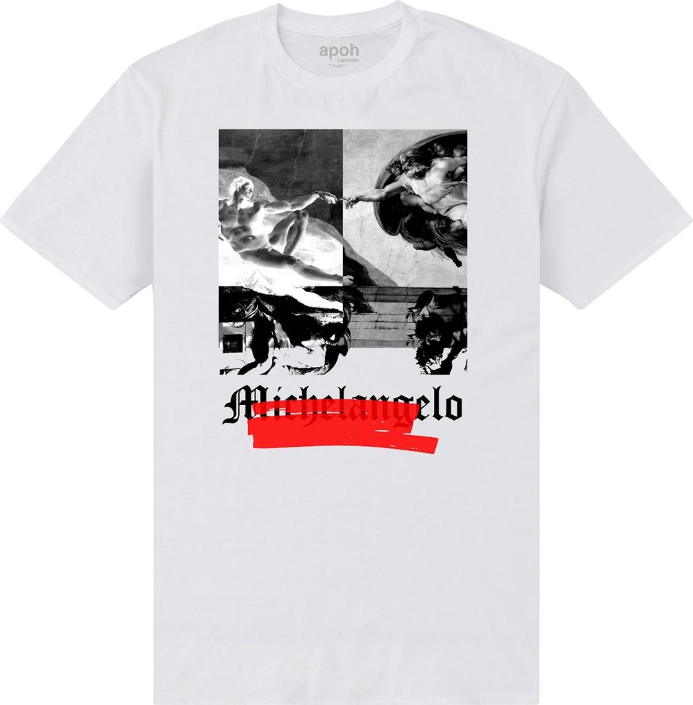 Apoh - "Negative" T-Shirt für Herren/Damen Uni PN392 (3XL) (Weiß)