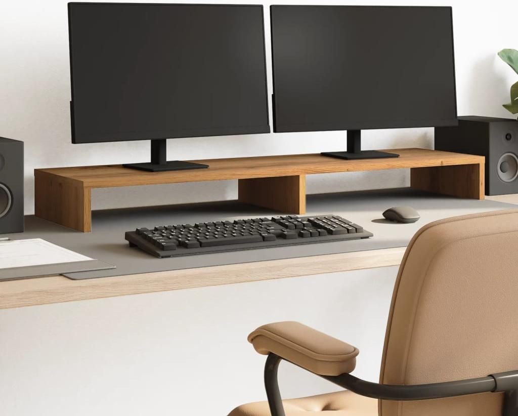 vidaXL Monitorständer Artisan-Eiche 100x27x10 cm Produktbild 