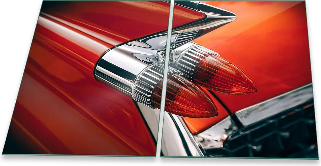 Copri Piano Cottura Vetroceramica 2 Pezzi 40x52 Auto Rosso Tagliere