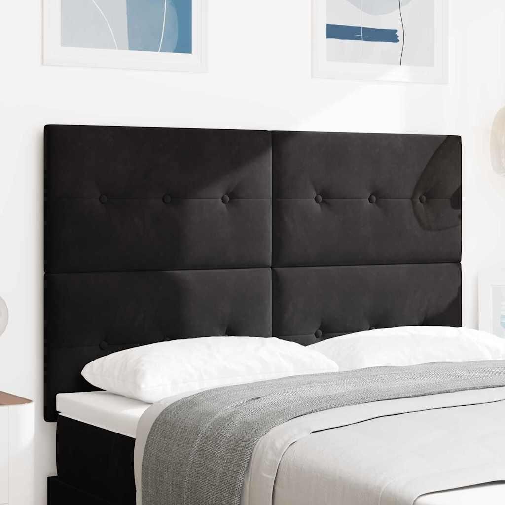 LED Kopfteil mit LED-Lichtleisten Schwarz 160 cm Polyester