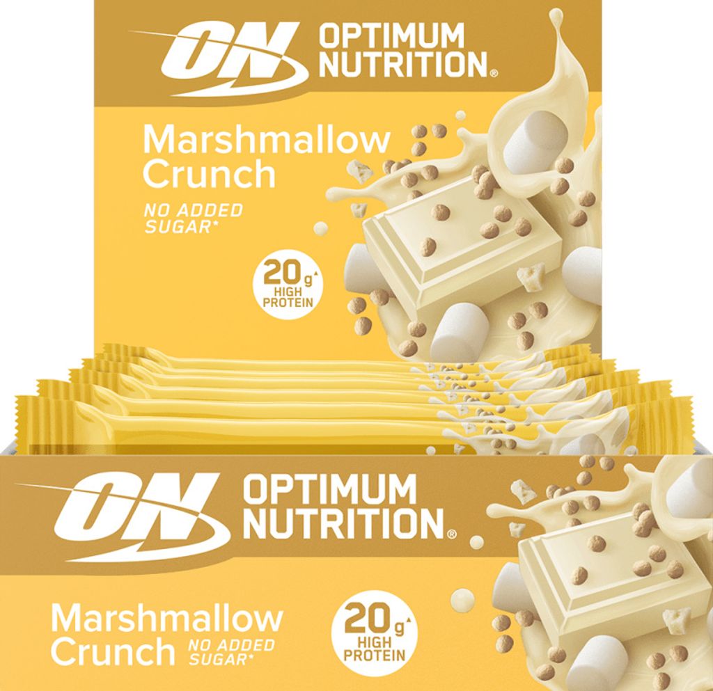 Optimum Nutrition Protein Crisp Bar (10x65g) Marshmallow Crunch - Riegel - Protein-Riegel