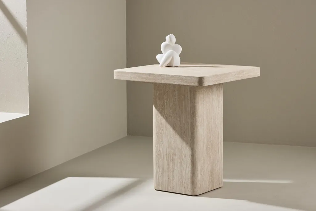 Table basse beige Qvart mate résistante et facile à monter pour séjour - 3