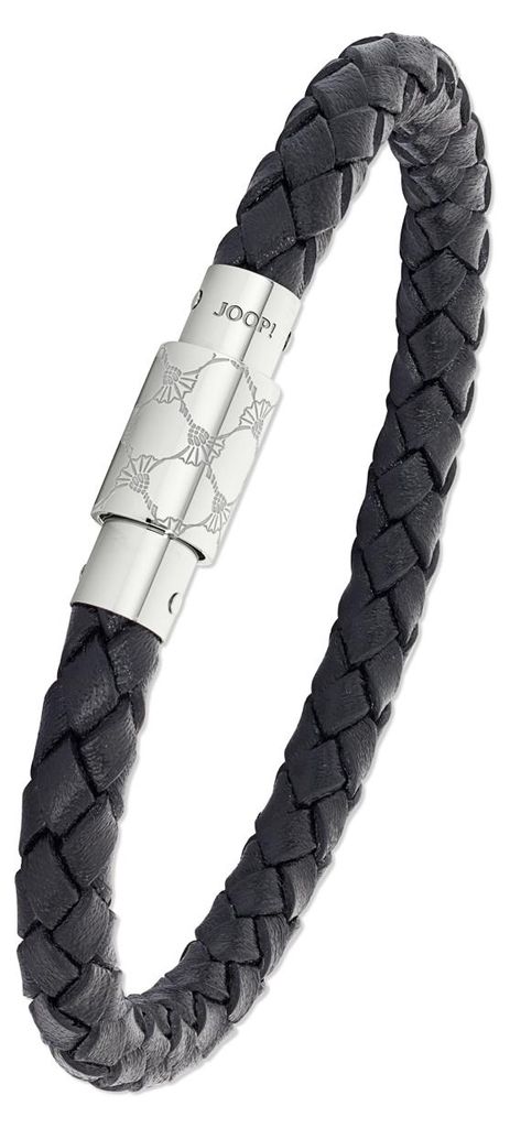 Joop! 2023437 Armband Herren Cornflower Logo Schwarz Leder Produktbild 