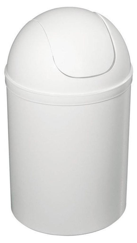 Aqualine Mülleimer kippbar, 5l, Plastik, Weiß